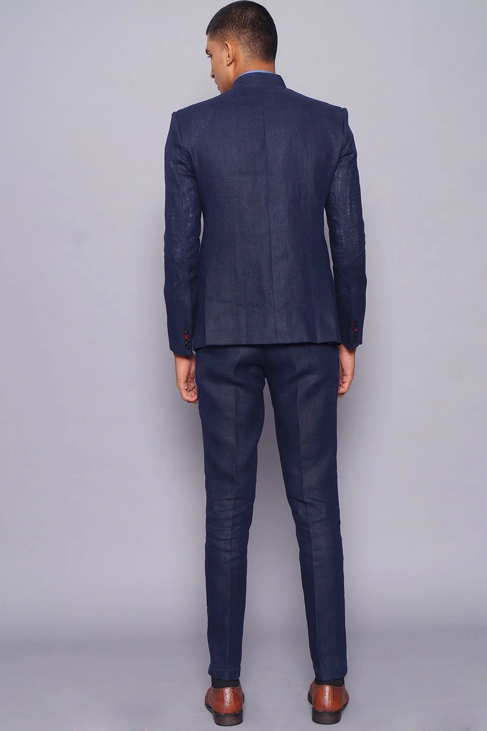 Pure Linen Blue Suit